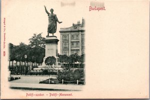 Hungary Budapest Petofi Szobor Petőfi Monument Vintage Postcard C095