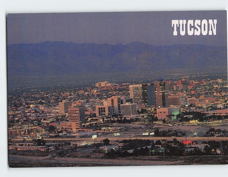 Postcard Tucson at sunset nestled below the Santa Catalina Mountain, Tucson, AZ