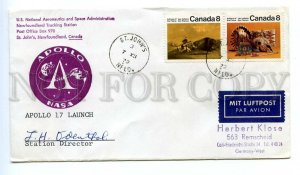 497962 CANADA 1972 Newfoundland station Apollo 17 director signature SPACE