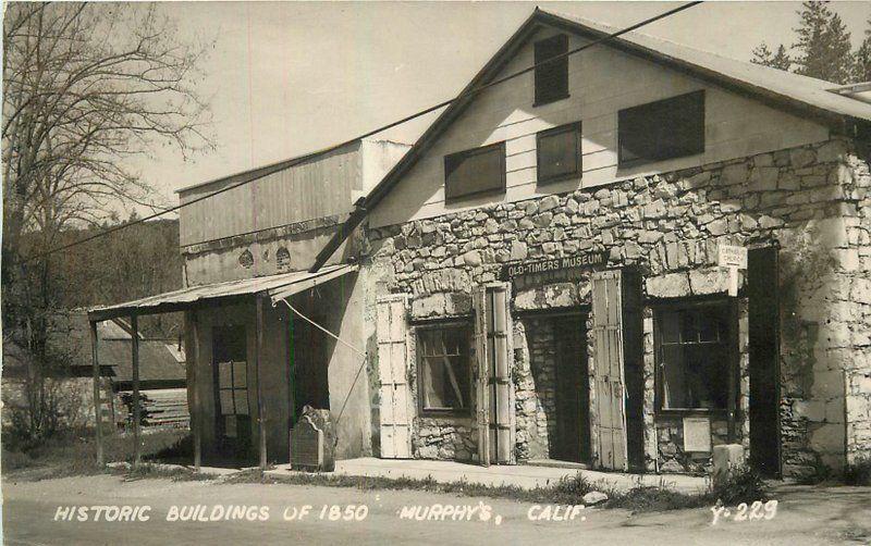 1940s Calaveras County Historic Building 1860 Murphy's California RPPC 6370