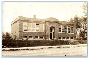 1935 Primary School Building Springfield Minnesota MN RPPC Photo Posted Postcard