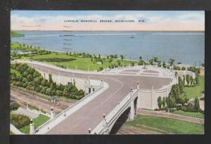 Lincoln Memorial Bridge,Milwaukee,WI Postcard 