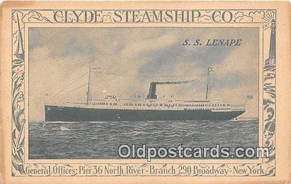 SS Lenape Clyde Steamship Co, New York USA Ship Unused 