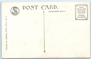 c1910s Providence, RI Tockwotton Park Scene PC Gazebo Boy Man Rhode Island A323