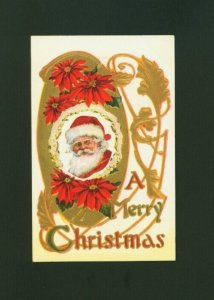 Santa Claus Embossed Postcard C. H. Mossman Ocheltree Kan. Kansas Advertising