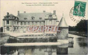 Postcard Old Charm (Loiret) Champcevrais (Yonne) Chateau de Chatres main entr...