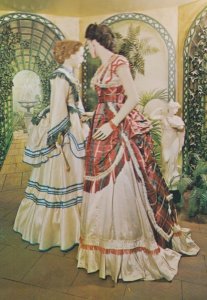 1872 Ladies Victorian High Dress Heel Shoes In Conservatory Fashion Postcard