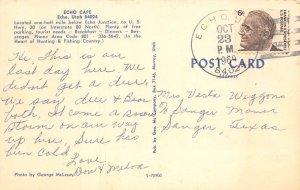 Echo Utah Echo Cafe Greetings Vintage Postcard AA67211