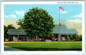 PINE BLUFF, Arkansas  AR   COUNTRY CLUB  ca1940s Linen Jefferson County Postcard