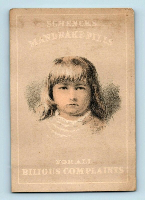 Lot Of 4 1880's Schenck's Mandrake Pills Quack Medicine Adorable Children P163