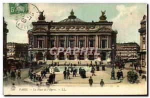 Paris - 9 - Place of & # 39Opera Old Postcard