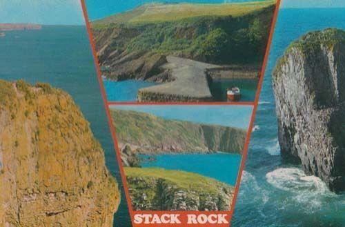 Stack Rock 1970s Welsh Postcard