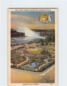 Postcard Oakes Garden Theatre And Horseshoe Falls Niagara Falls Canada