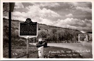 Old Woolen Factory Site Near Worlds End Park, Bridge Forksville  PA Postcard I07