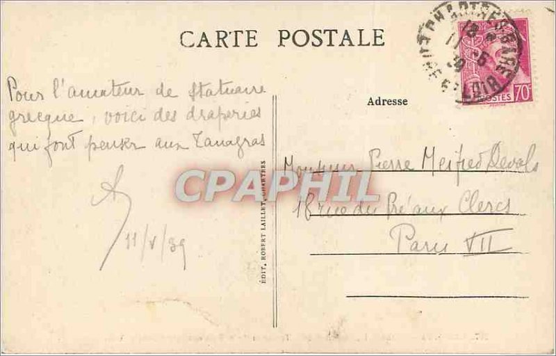 Postcard Old North Portal Chartres Cathedrale Tromeau the Central Baie Sainte...