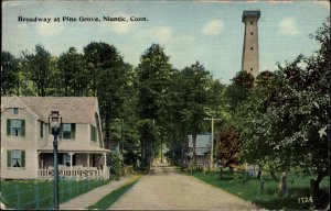 Niantic Connecticut CT Street Scene Tower 1900s-10s Postcard