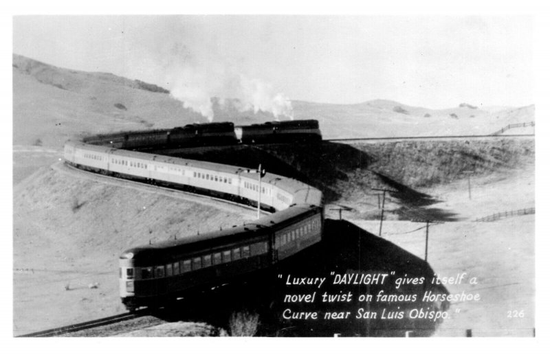 California Streamline Steam Train Daylight RPPC Los Angeles San Fran Lot of 5 P3