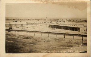 Florence AZ Arizona State Prison Birdseye View AZO Real Photo Postcard c1920