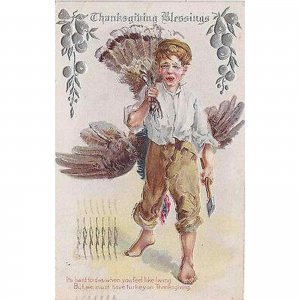 Thanksgiving Blessings Holiday Postcard