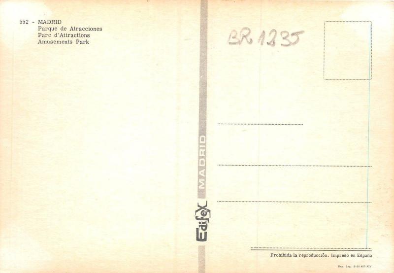 BR1235 Madrid Parque de Atracciones   spain