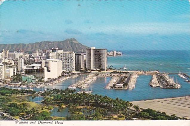 Hawaii Waikiki and Diamond Head Panoramic View 1984