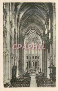 Postcard Old Cathedral of Chartres Nave