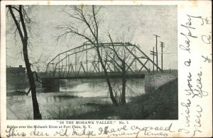 Fort Plain New York NY Mohawk River Bridge c1910 Postcard