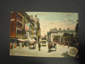 DUBLIN IRELAND Grafton St TROLLEY STREETCAR c1910 PC