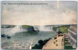 Postcard - Niagara Falls from the Canadian side, showing Clifton Hotel