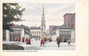 Park Street Church & Subway Entrance - Boston, Massachusetts MA  