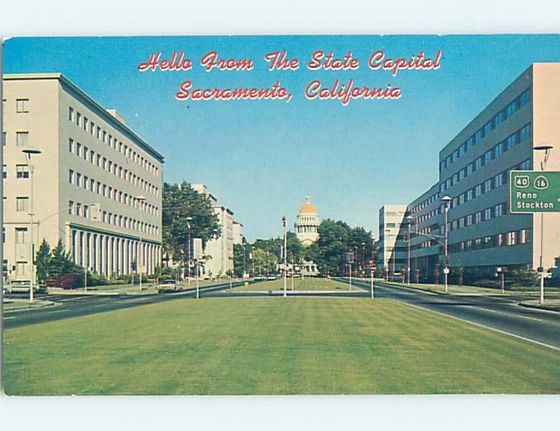 Unused Pre-1980 PANORAMIC VIEW Sacramento California CA H9964