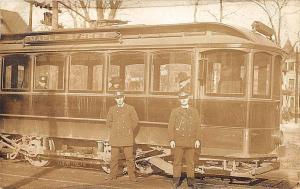Springfield MA Maple Street Trolley 1908 RPPC Postcard