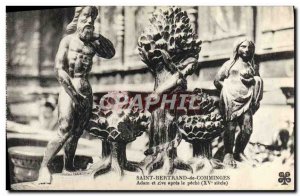 Old Postcard Saint Bertrand de Comminges Adam and Eve after the fishing