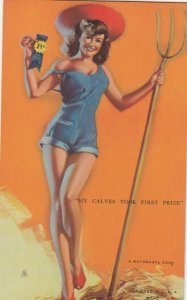 AS: Pinup girl , My calves took first prize , 1940s