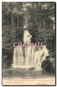 Old Postcard The Black Mountain Grand Cascade Chute Main St Ferreol