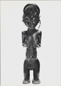 Tribal Figure Sculpture Baluba-Hemba Tribe Congo-Kinshasa Art Postcard D36