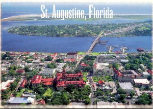 Florida St Augustine Aerial View Showing Anastasia Island