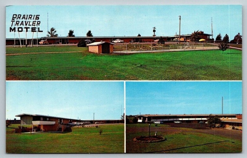 Bloomington, Illinois - Prairie Traveler Motel - Postcard