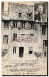 Old Postcard In this house is April 24, 1849 the General Joseph Simon Gallieni