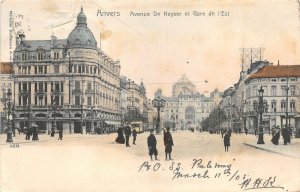 Lot144 anvers antwerpen belgium avenue de keyser et gare de l est  litho tram