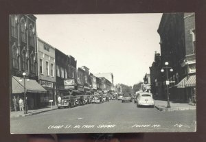 RPPC FULTON MISSOURI DOWNTOWN COURT STREET SCENE CARS REAL PHOTO POSTCARD