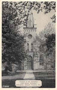 Orrtanna Pennsylvania Church of St Ignatius Antique Postcard J73407