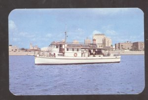 CORPUS CHRISTI TEXAS THE BUCCANEER FISHING BOAT VINTAGE ADVERTISING POSTCARD