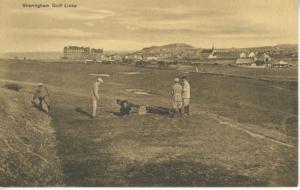 Sheringham Golf Links Club Norfolk England UK Golf Course Golfers Postcard E11