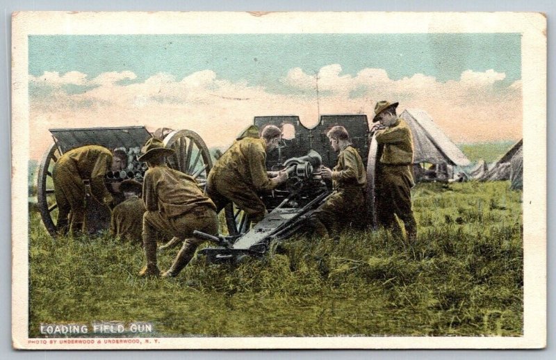 WW1   1917  US Army  Artillery  Field Gun Postcard