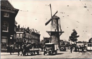 Netherlands Rotterdam Oostplein Windmolen Windmill Vintage RPPC 09.21