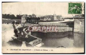 Old Postcard Chateau de Chantilly The Entree du Chateau