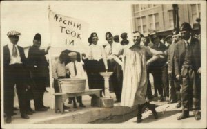 Shriners Fez Hats Event in Street -= Rapid City SD Written on Back c1910 RPPC