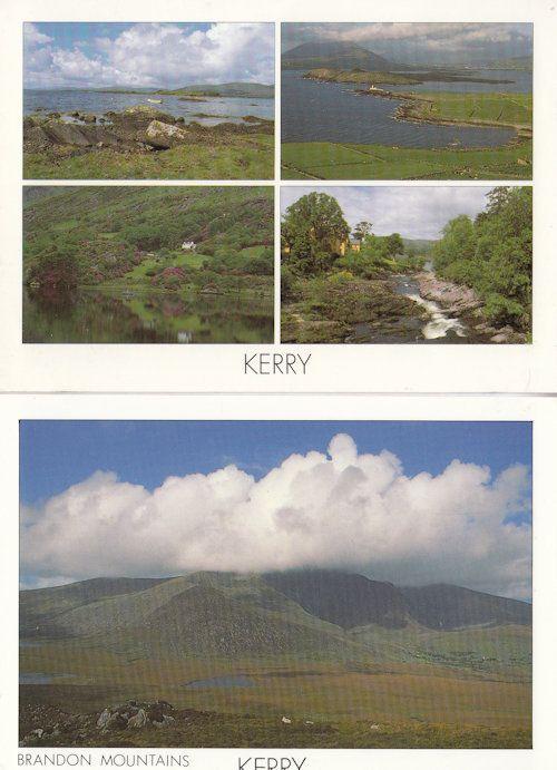 Kerry Brandon Mountains 2x Irish Postcard