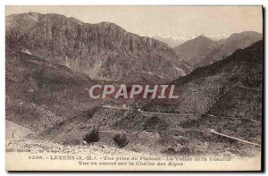 Postcard Old Levens Vue Prize Plateau La Vallee de la Vesubie upstream view o...